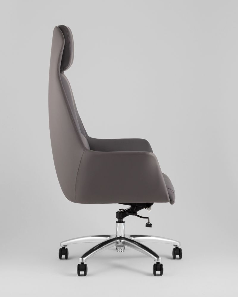 Кресло руководителя ТопЧаирс Викинг НЕВ серое / TopChairs Viking NEW