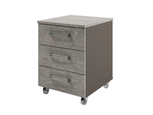 Тумба подкатная D-91 Бетон Чефалу/Трюфель