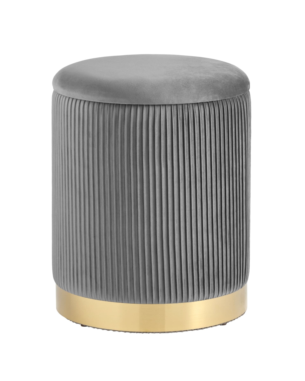 Пуф Шарлотта с ящиком велюр Серый