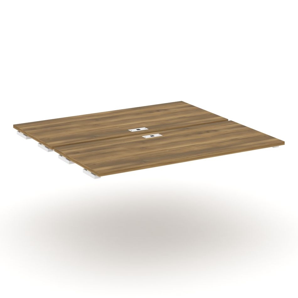 Двойной стол-приставка к двум опорным тумбам/шкафам CONCEPT CN.DSPR-008 Сандал Янтарный Белый