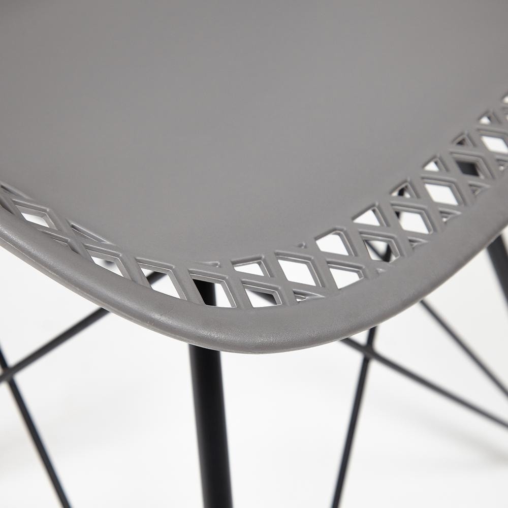 Стул VINCENT (mod. 8001) / 1 шт. в упаковке металл/пластик, 46,5 х 53 х 83,5 см, серый/черный