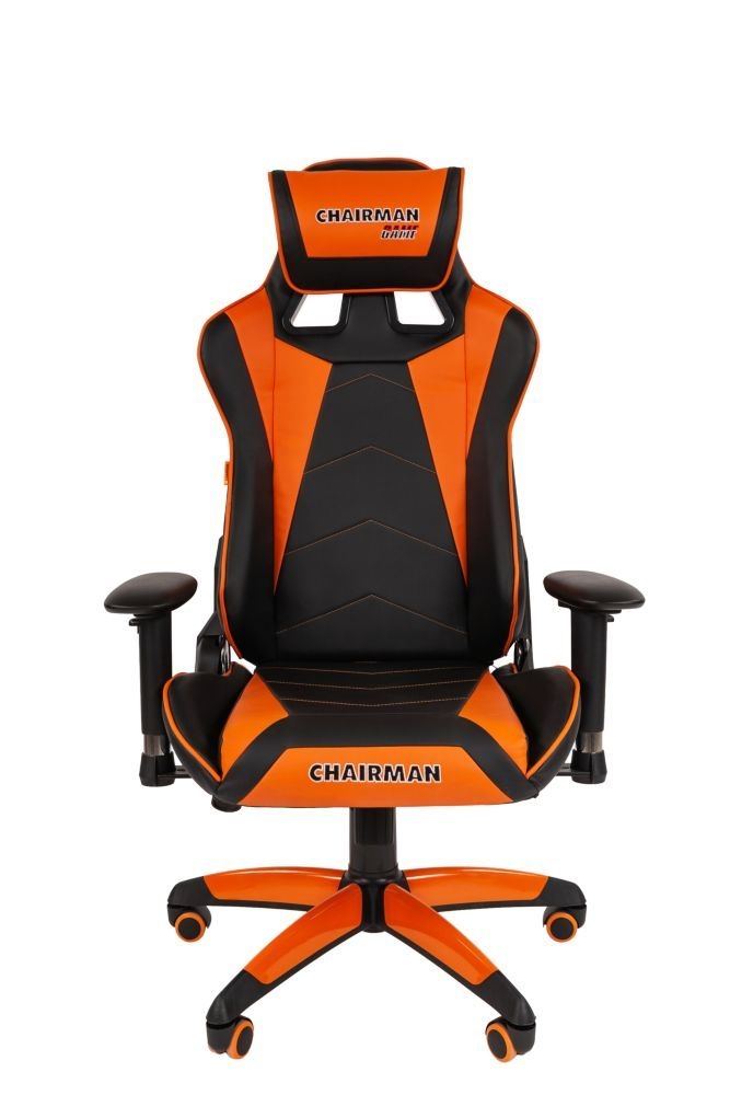 Кресло геймерское CHAIRMAN GAME 44 Черный-оранжевый