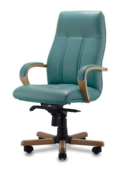 Кресло с высокой спинкой на крестовине Босс D100 Бирюзовое