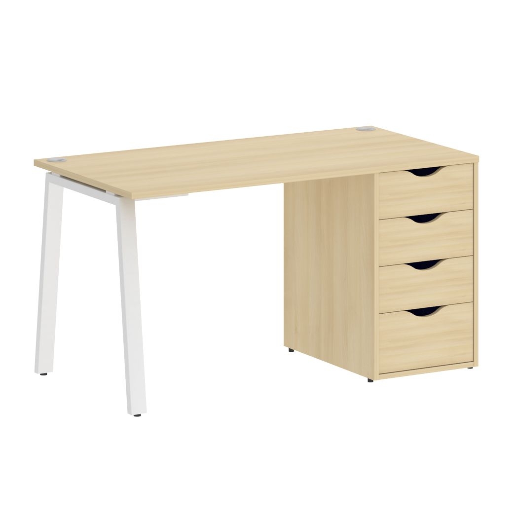 Стол письменный HOME OFFICE VR.SP-3-138.4.A Акация Лорка/Белый металл