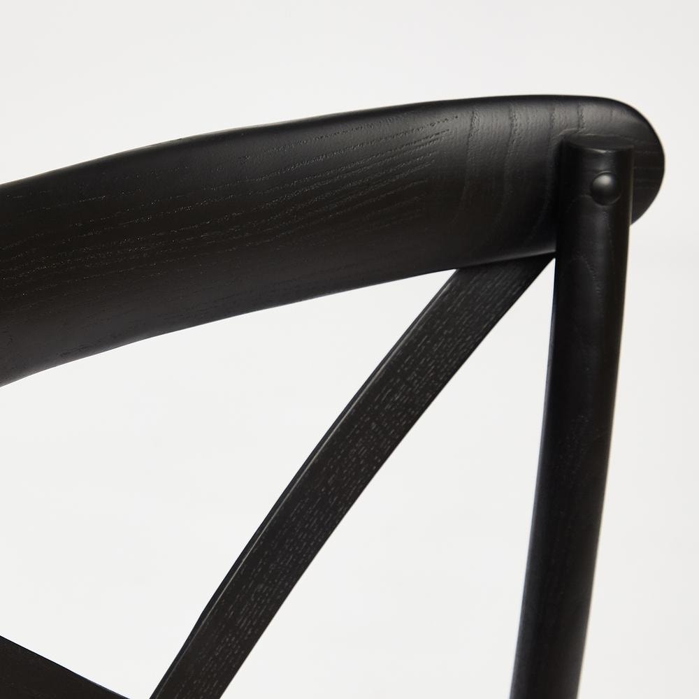 Стул CROSS (mod.CB2001) дерево береза, 49.5*53.5*87, черный