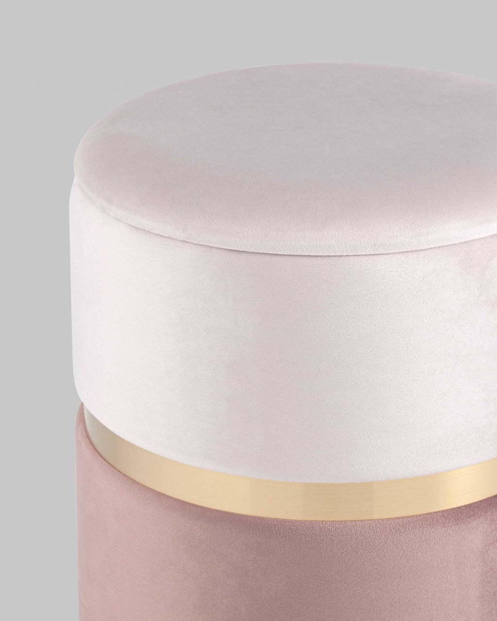 Пуф Кэрри с ящиком велюр Розовый