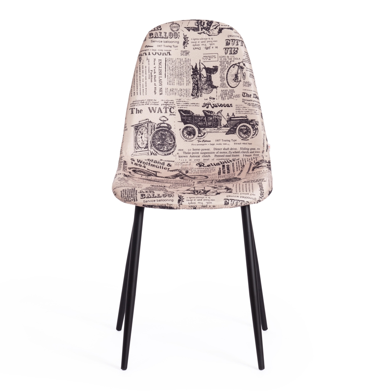 Стул ALLEN ( mod. DС409 ) металл/ткань, 42 х 54 х 82 х 46 см, черно-белый принт 