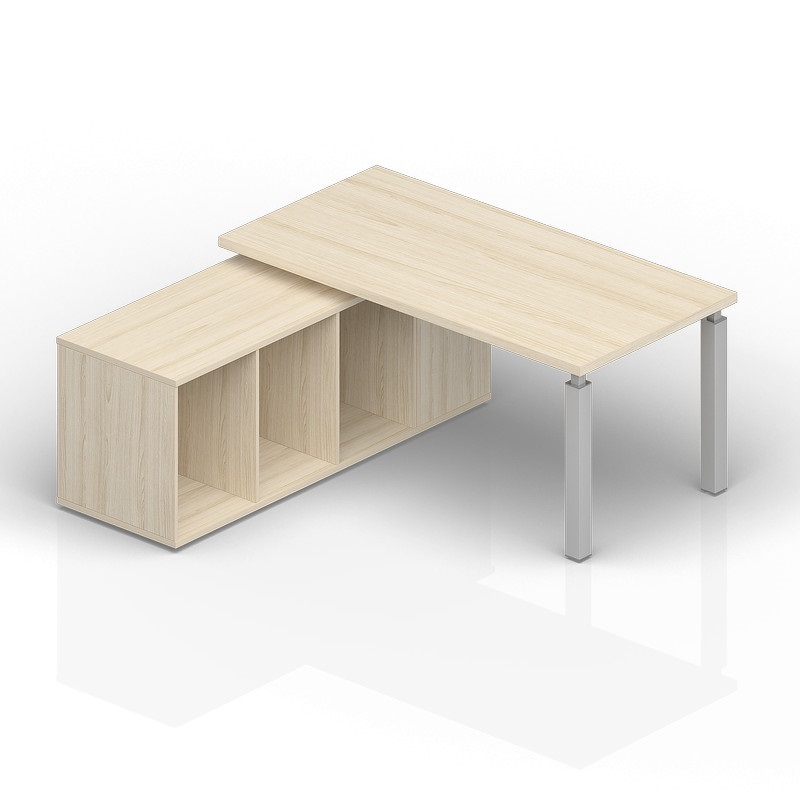 Стол на опорной сервисной тумбе (левый) GDB BLISS BL180TSG Венге