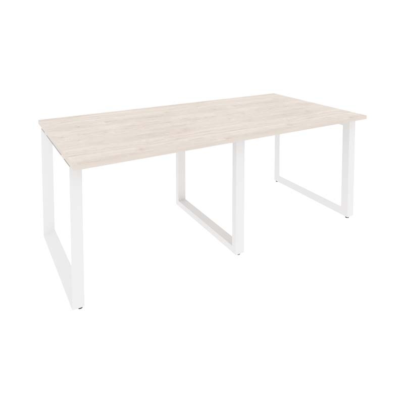Стол переговорный (2 столешницы) ONIX O.MO-PRG-2.1 Денвер Светлый/Белый