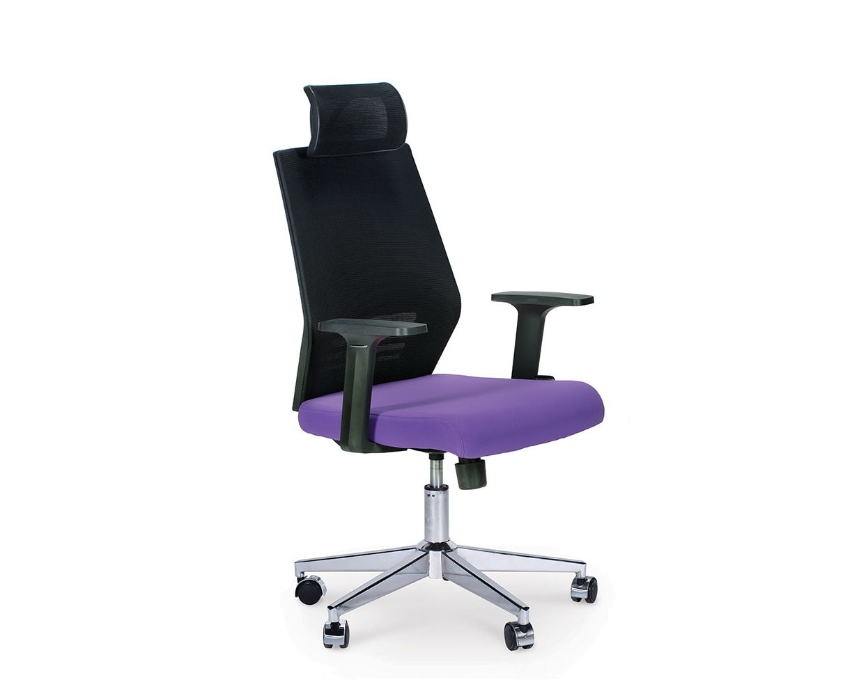 Кресло офисное Престиж Черный/Фиолетовый