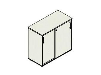 Шкаф-купе 100 с замком и топом Reception Steel 11321 Белый