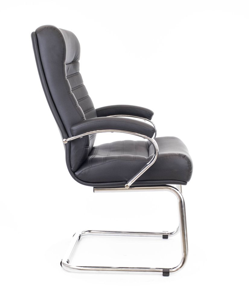 Кресло для посетителей Everprof Orion CF Экокожа Черный