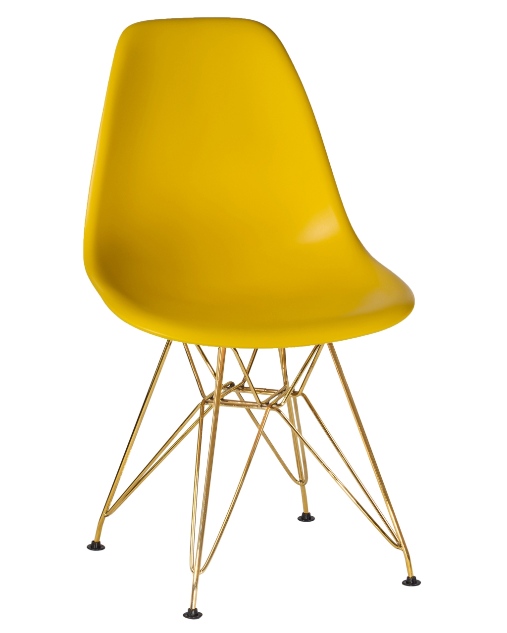 Стул обеденный DOBRIN DSR ножки золотые Желтый Y-01