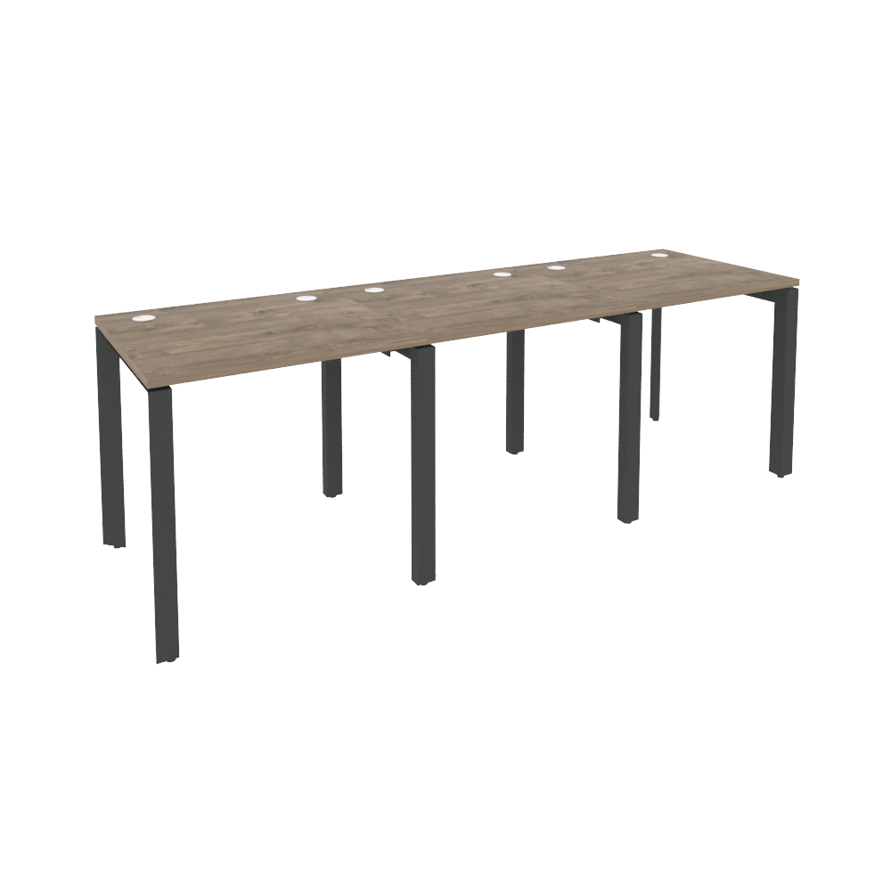 Рабочая станция на П-образном м/к ONIX O.MP-RS-3.0.7 Тиквуд Темный/Антрацит