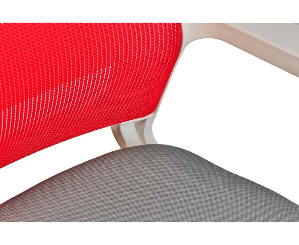 Кресло офисное Бит белый пластик Красный