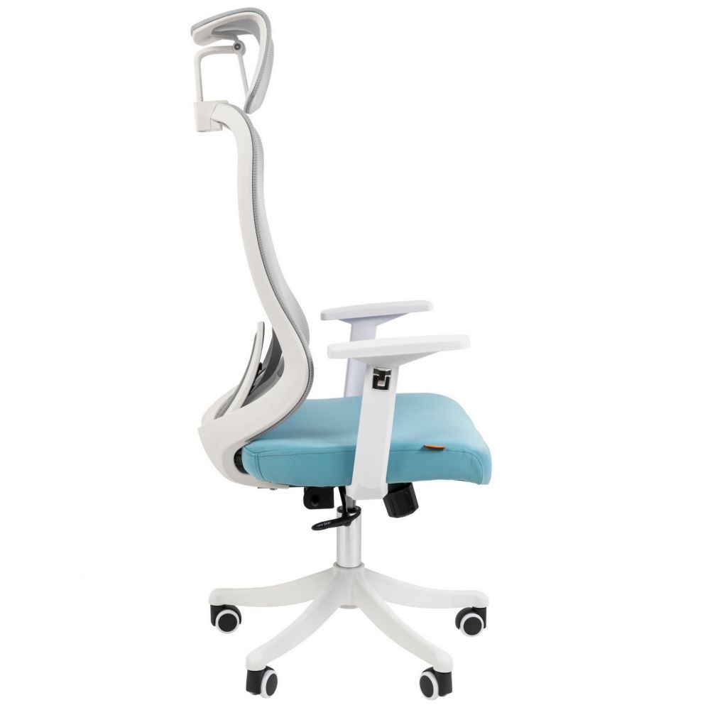 Кресло руководителя CHAIRMAN CH563 Белый/бирюзовый