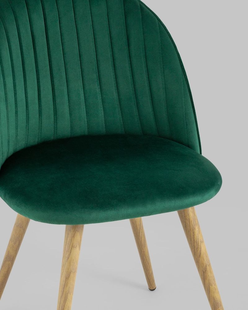 Стул Лион Страйпс велюр Зеленый