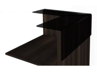 Стойка ресепшен Factory Cotto L208 стекло 200 Дуб жженый-черный