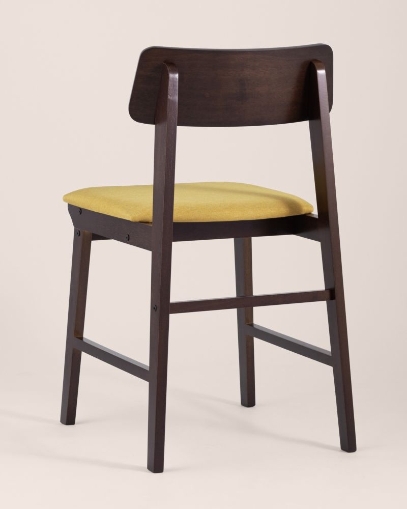 Комплект из двух стульев ODEN мягкая тканевая Желтая обивка