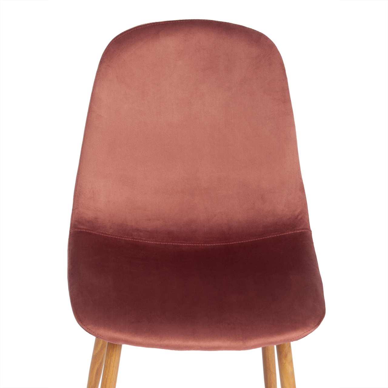 Стул BREEZE (mod. 4724) вельвет/металл, 44 х 53 х 87 см, Coral (коралловый) HLR44 / натуральный