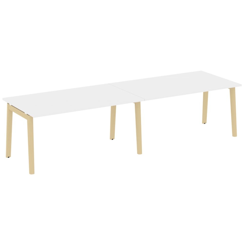 Стол переговорный (2 столешницы) ONIX WOOD OW.PRG-2.4 Белый Бриллиант/Светлый