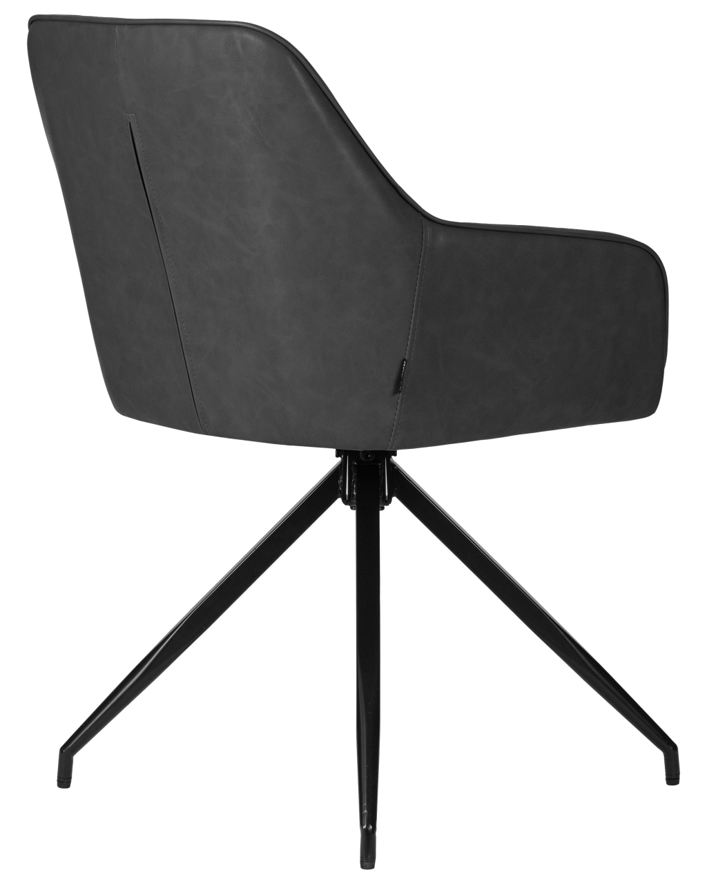 Стул обеденный DOBRIN DANIEL (черные ножки, винтажная антрацитовая экокожа (RU-08))