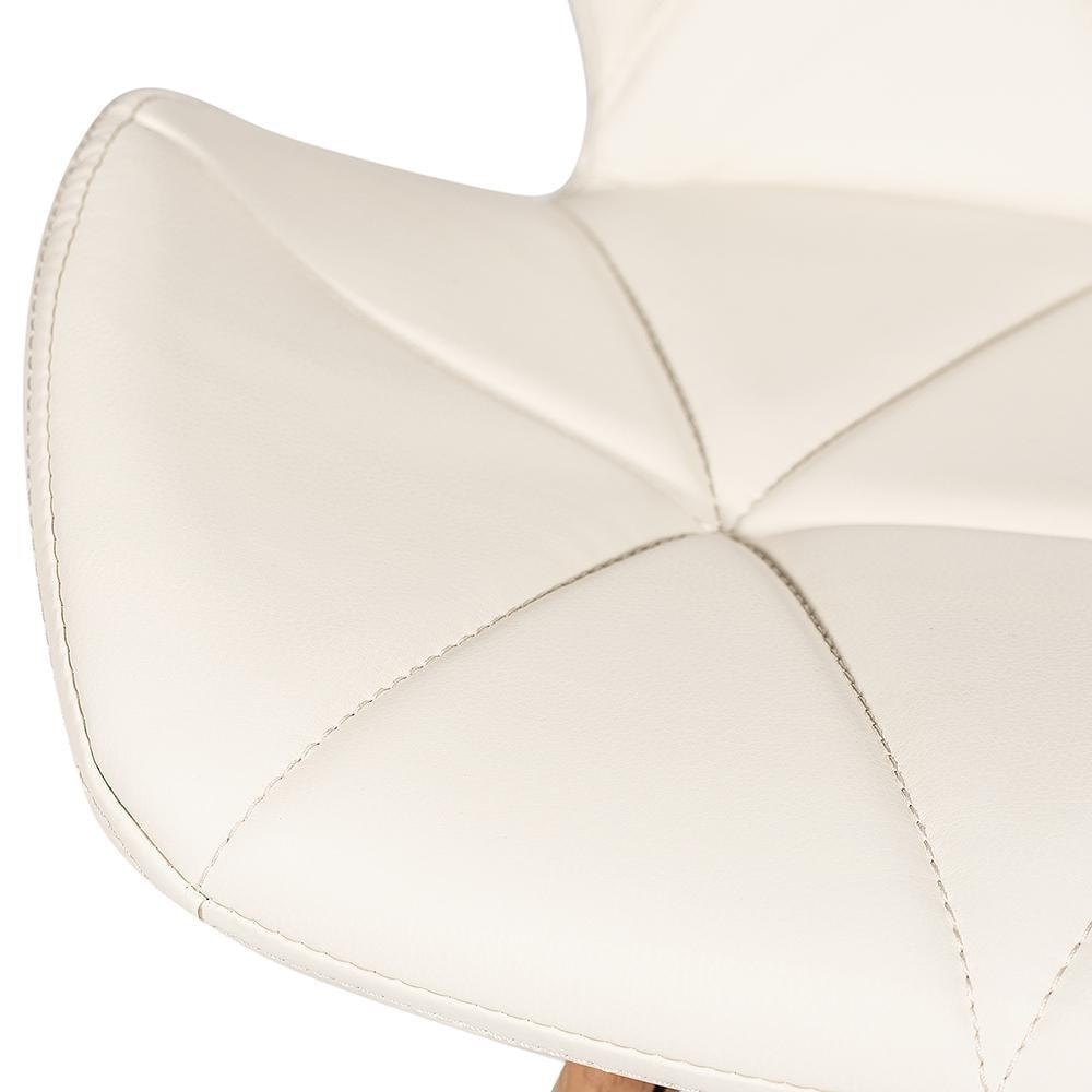 Стул STUTTGART (mod. 74) дерево береза/металл/экокожа, 42 х 52 х 72 х 45 см, слоновая кость /бук