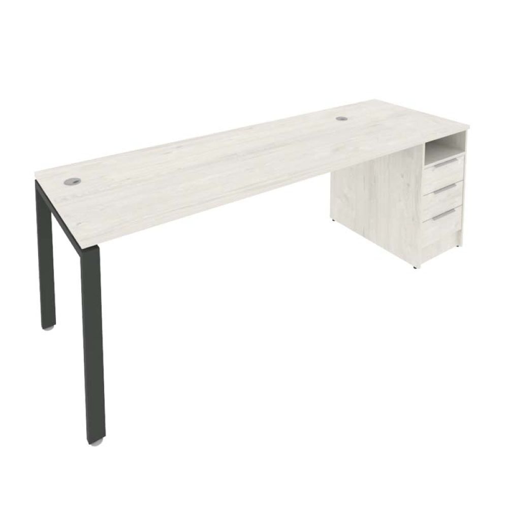 Рабочая станция с опорной тумбой Metal System Б.РС-СТП -1.5 Наварра/Антрацит