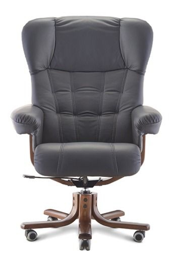 Кресло с высокой спинкой на крестовине Царь D100 дерево венге LOFT RAME