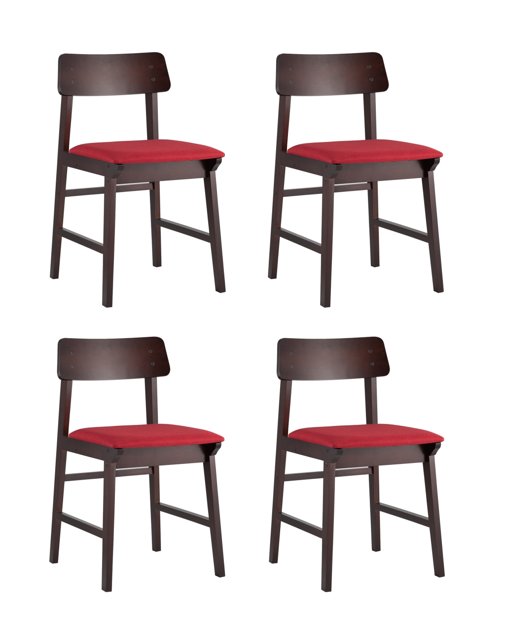 Комплект из четырех стульев ODEN 4 Красный