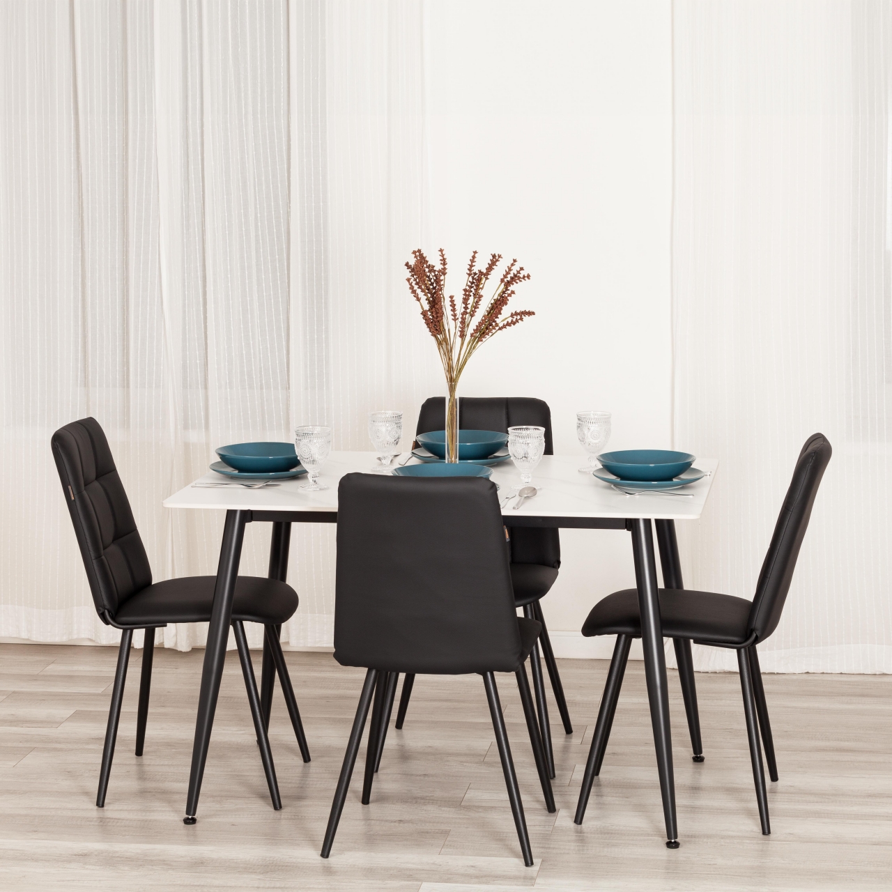 Стул обеденный Asti TREND, экокожа, черная, 47х54х86 см