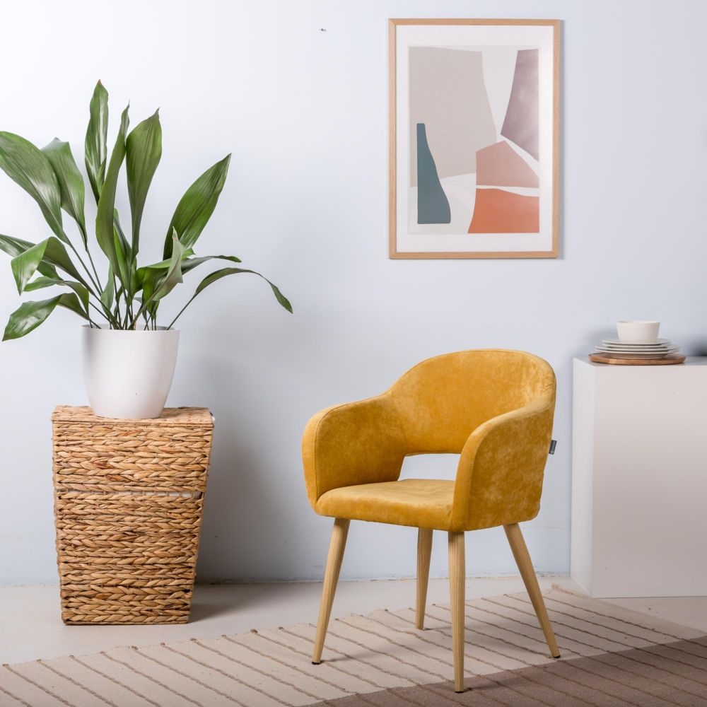 Стул Oscar Желт/Натуральный Дуб