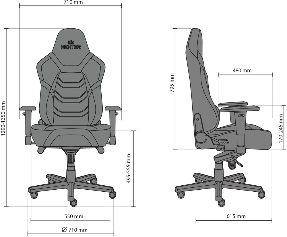 Геймерское кресло HEXTER XR Red