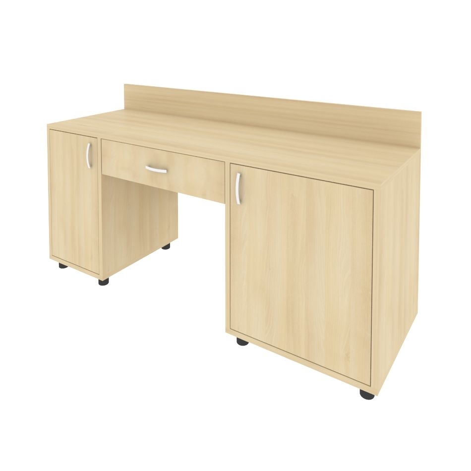 Стол с 2-мя тумбами и бортиком (правый) LIGHT С-СТ-170 Пр Акация Лорка