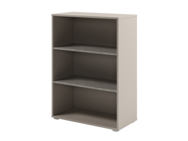 Стеллаж средний широкий D-66 Бетон Чефалу/Кашемир