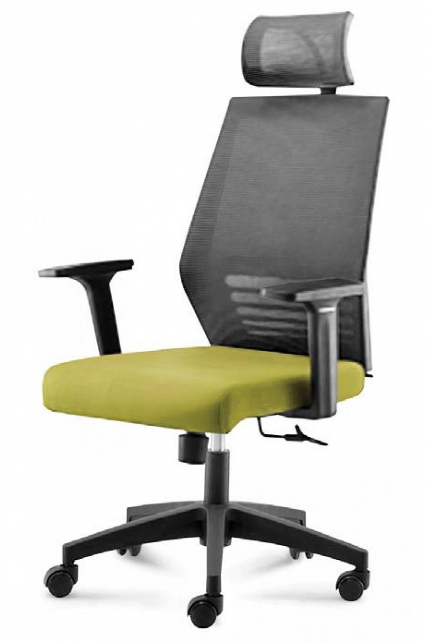 Кресло офисное Престиж Серый/Зеленый