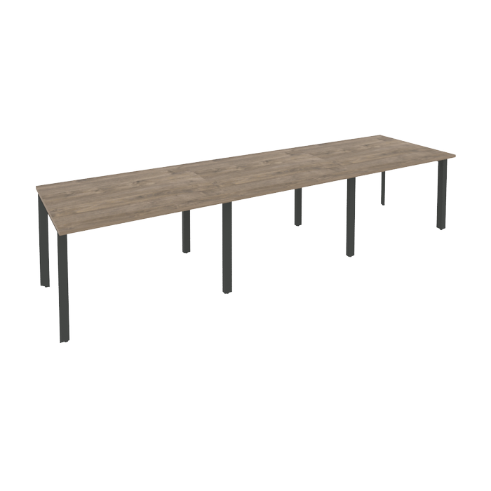 Стол переговорный (3 столешницы) ONIX O.MP-PRG-3.2 Тиквуд Темный/Антрацит