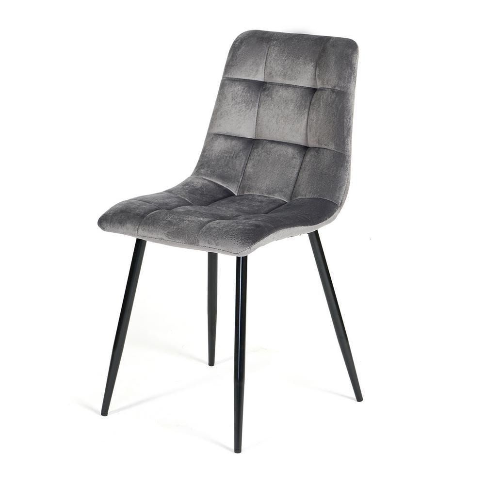 Стул CHILLY (mod. 7094) / 1 шт. в упаковке металл/вельвет, 45 х 55 х 87,5 см, серый/черный, G062-40