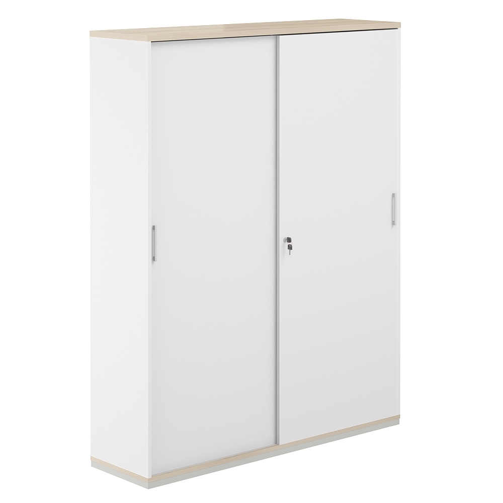 Шкаф-купе 5 ур. 1438х400х1833 АГ.247.ВХ.АР.ВХ / AG.247.WH.AR.WH