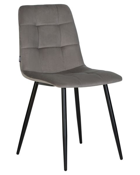 Стул обеденный DOBRIN CHILLY (Темно-серый Holland 18, основание черное) 4 шт