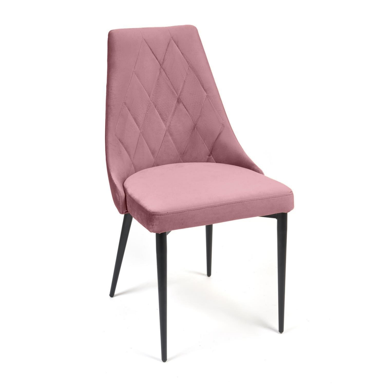 Стул LAVANDA (mod.712) ткань/металл, 55х55х92 см, высота до сиденья 50 см, коралловый barkhat 15 /черный