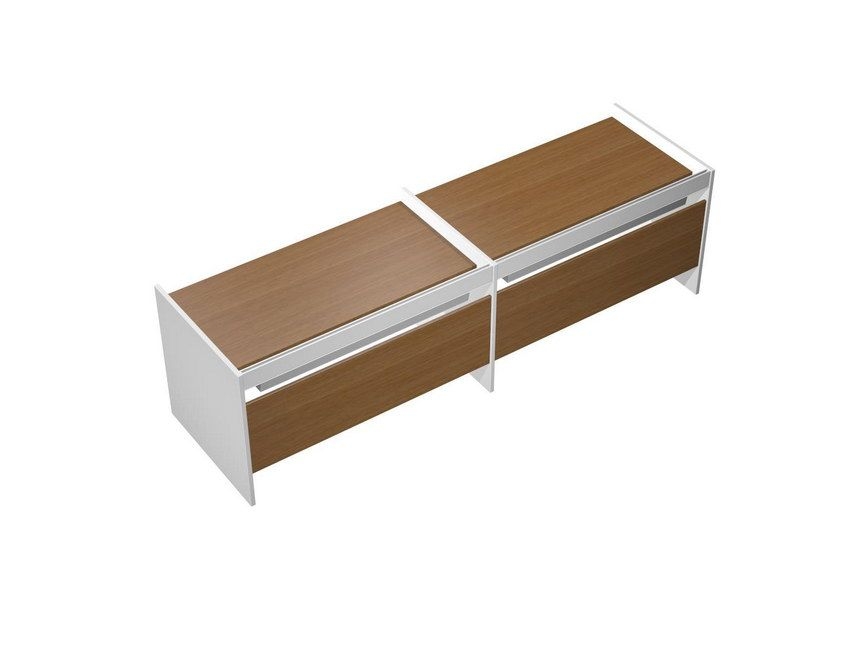 Рабочая станция c ProSystem Profiquadro КВ 1202-2 БН  Орех ногаро/белый премиум