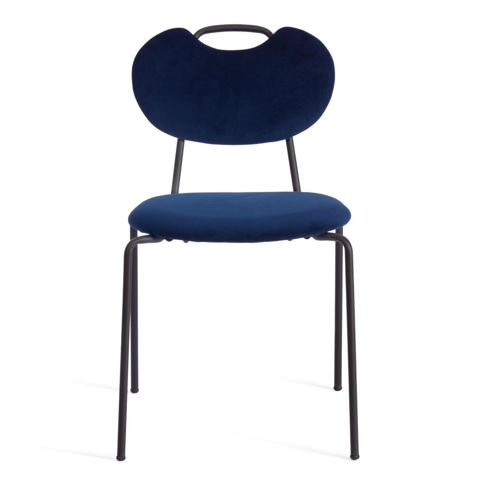 Стул DANTON (mod. 0139223) / 1 шт. в упаковке металл/ткань, 47х56,5х79 см, темно-синий S108 (117 DARK BLUE)/черный