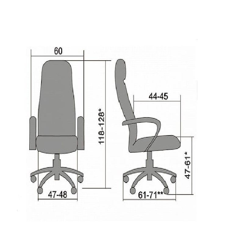 Кресло руководителя Metta BP-7 PL Черное №721
