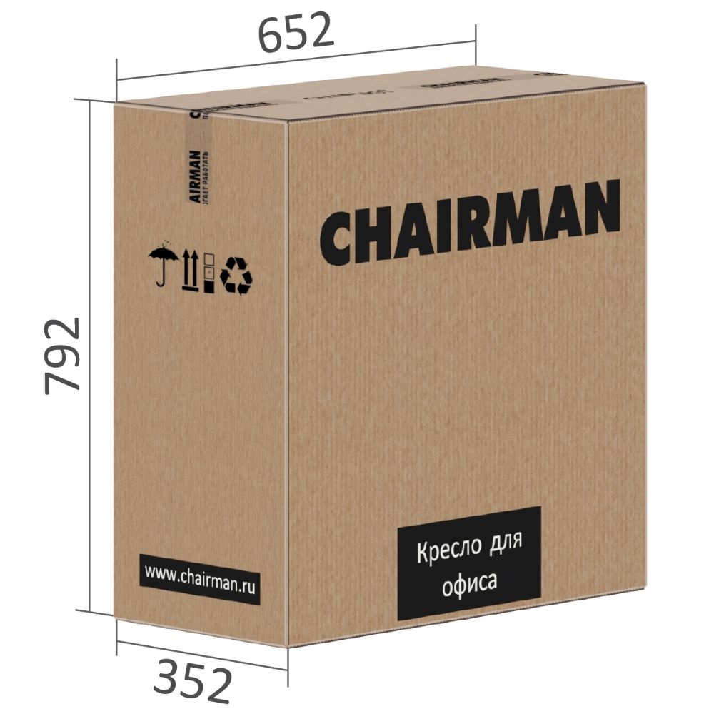 Кресло офисное CHAIRMAN 600 LT экокожа Черный