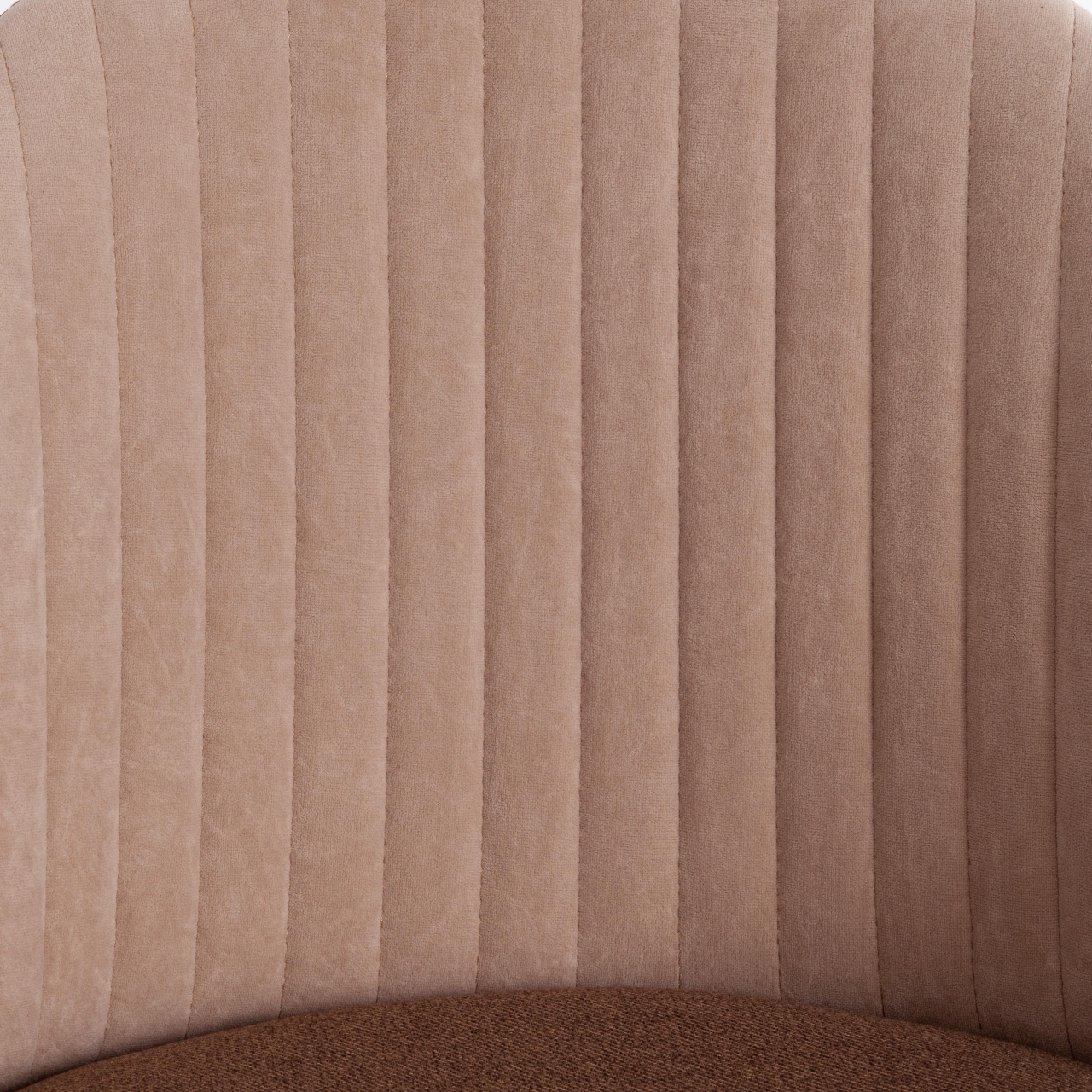 Кресло MELODY ткань/флок, коричневый/бежевый, Orleans D6/7