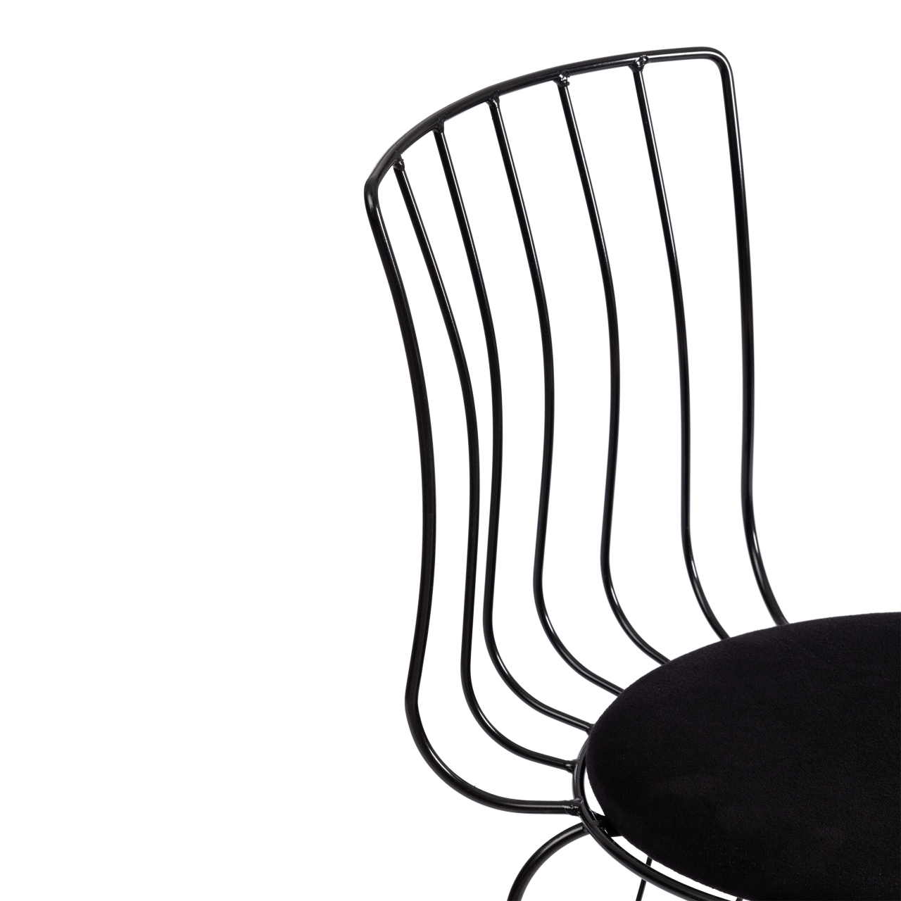 Стул LALITA (mod. 172) металл/ткань, 44 х 51.5 х 85 см, Black (черный)