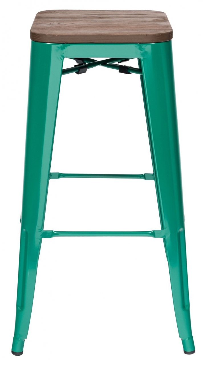 Стул барный TOLIX WOOD Аквамарин