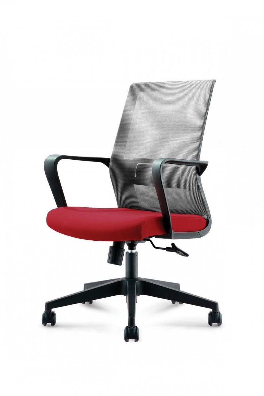 Кресло офисное Интер CH-180B-OA2016АК30-63 Вишневый Серый