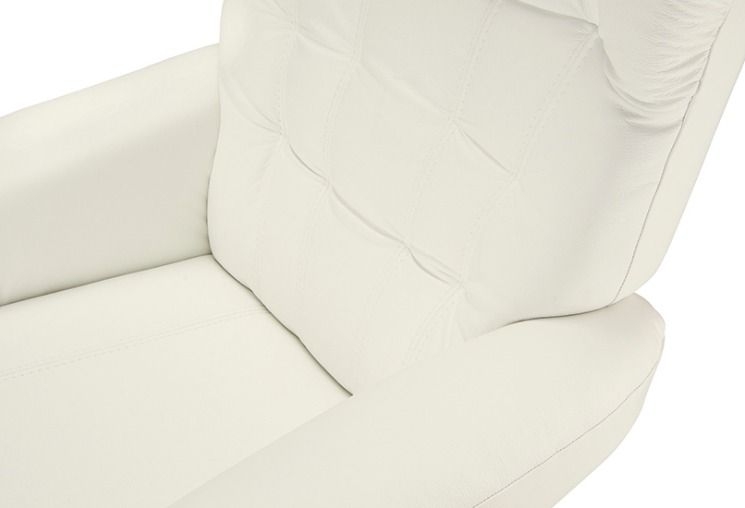 Кресло с высокой спинкой на крестовине Царь D100 экокожа Белое